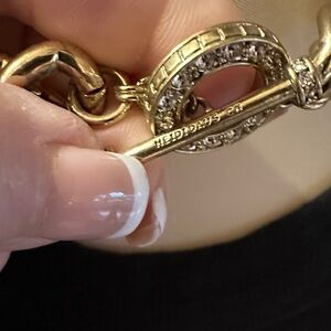 Heidi Daus Gold necklace with Clear Crystal Detailing